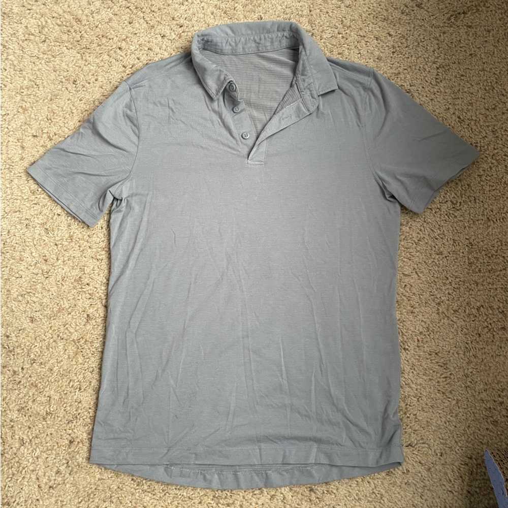Lululemon Metal Vent Tech Polo Light Blue Sz Small